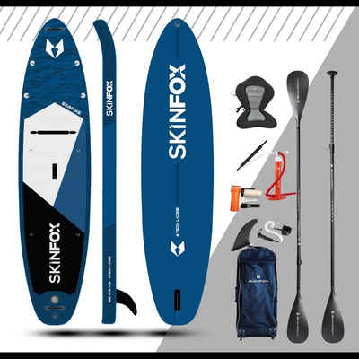 Skinfox Inflatable SUP-Board SKINFOX SEAPIKE CARBON-SET (335x78x15) 4-TECH L-CORE SUP Paddelboard blau