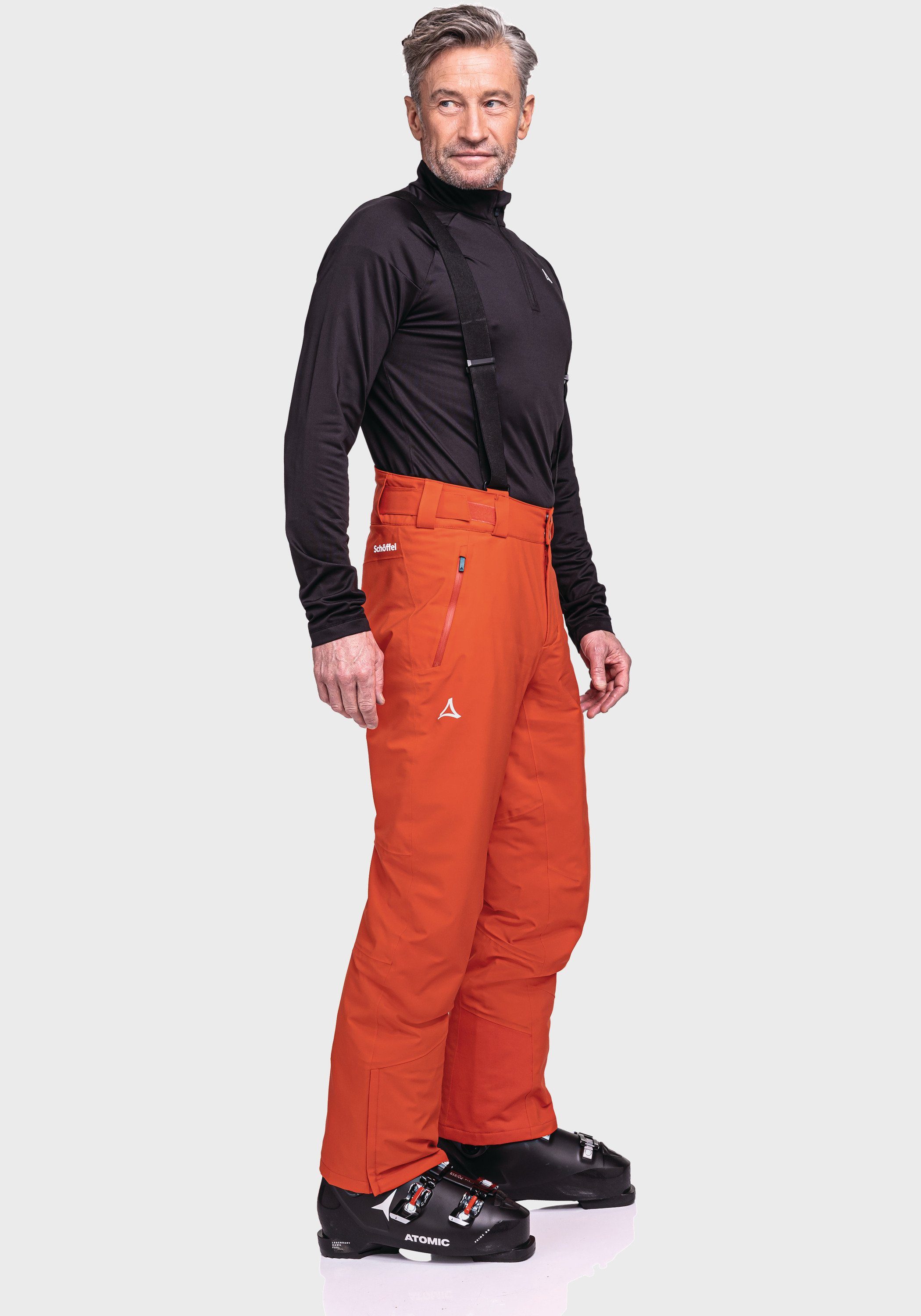 Pants orange M Weissach Ski Schöffel Latzhose