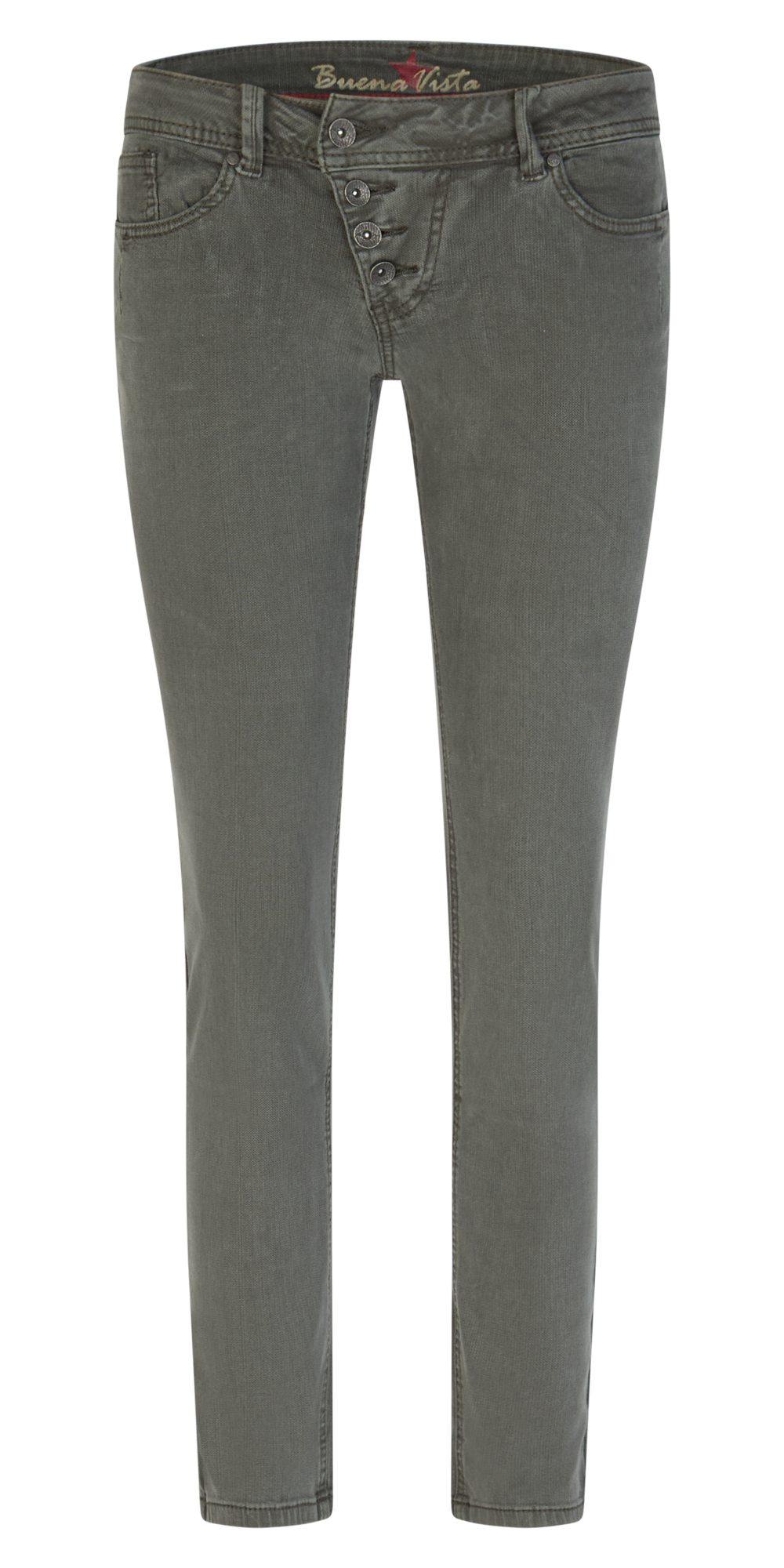 Buena Vista Stretch-Jeans BUENA VISTA MALIBU CROPPED tannengrün 2509 B5826 4212.4706 - Jacquard