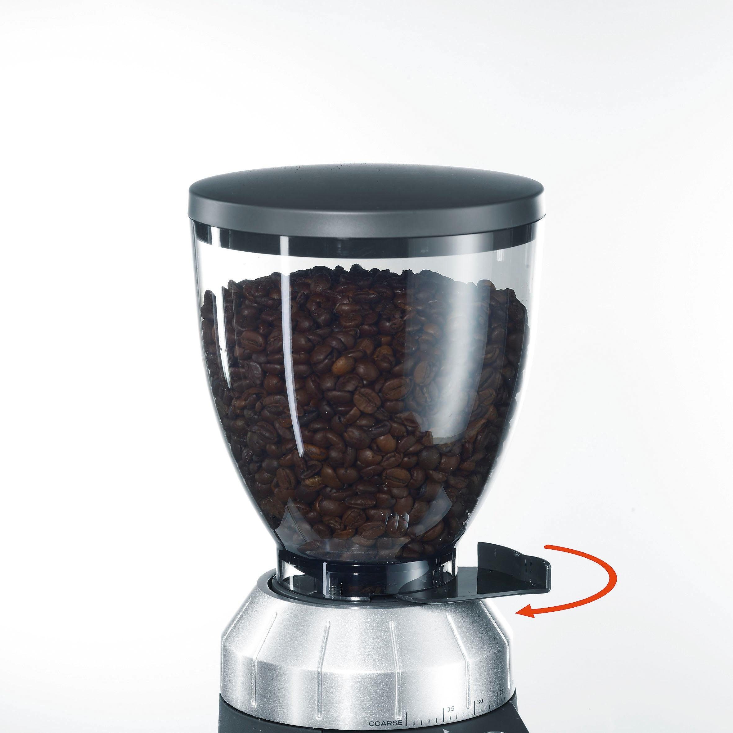 W, 120 Bohnenbehälter Kaffeemühle Graef g Kegelmahlwerk, CM silber, 350 800,