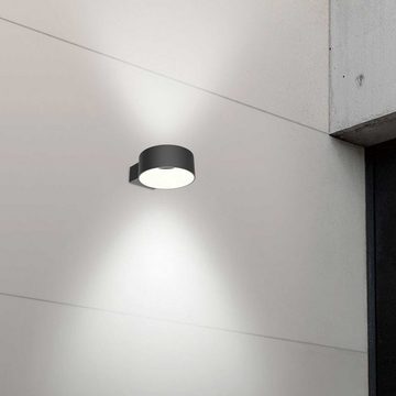 VBLED LED Außen-Wandleuchte LED Außenwandleuchte, schwarz, 230V AC, LED fest integriert