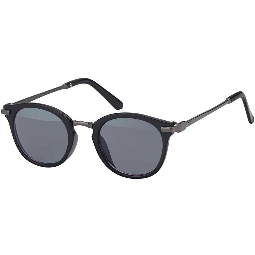Retrosonnenbrille Eyewear schwarzen Schwarz Sonnenbrille Metallrahmen BEZLIT Linsen Anthrazit (1-St) Desginer mit