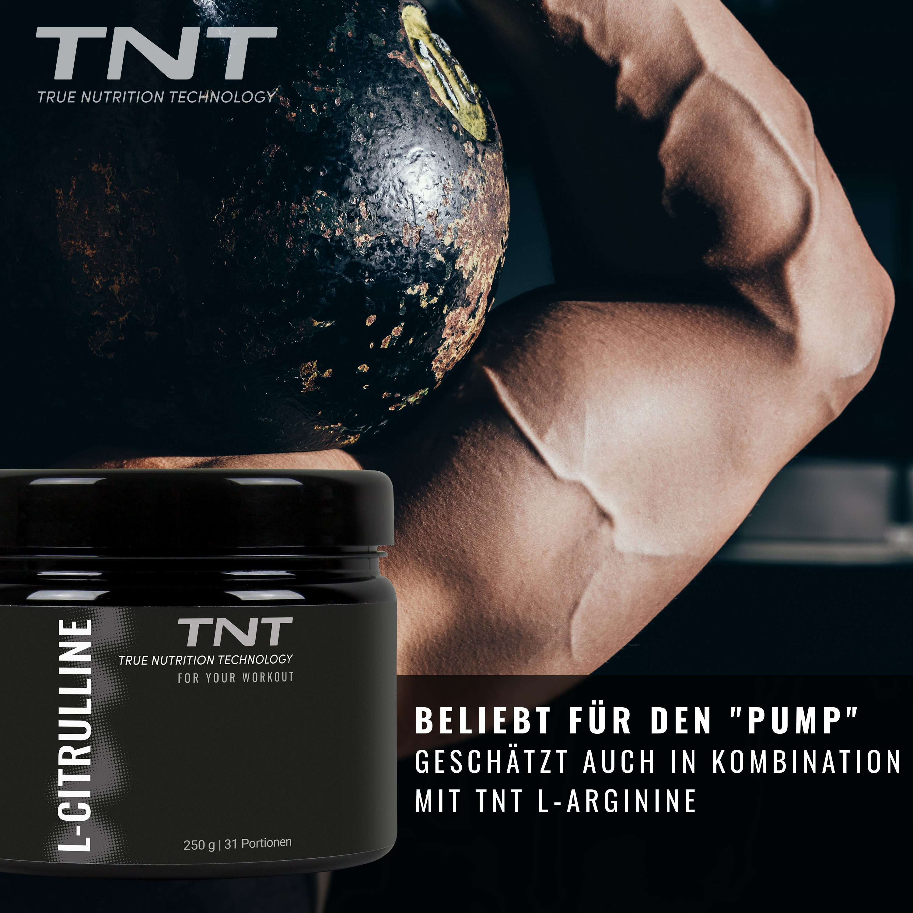 TNT (True Nutrition Technology) L-Citrulline - ohne Zusätze Pulver, 250 g