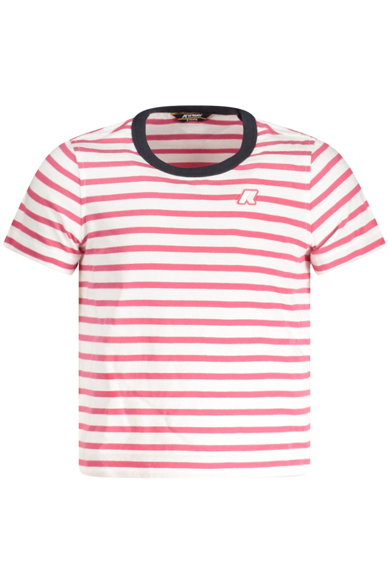 K-WAY T-Shirt Weißes Kinder-T-Shirt mit Streifen und