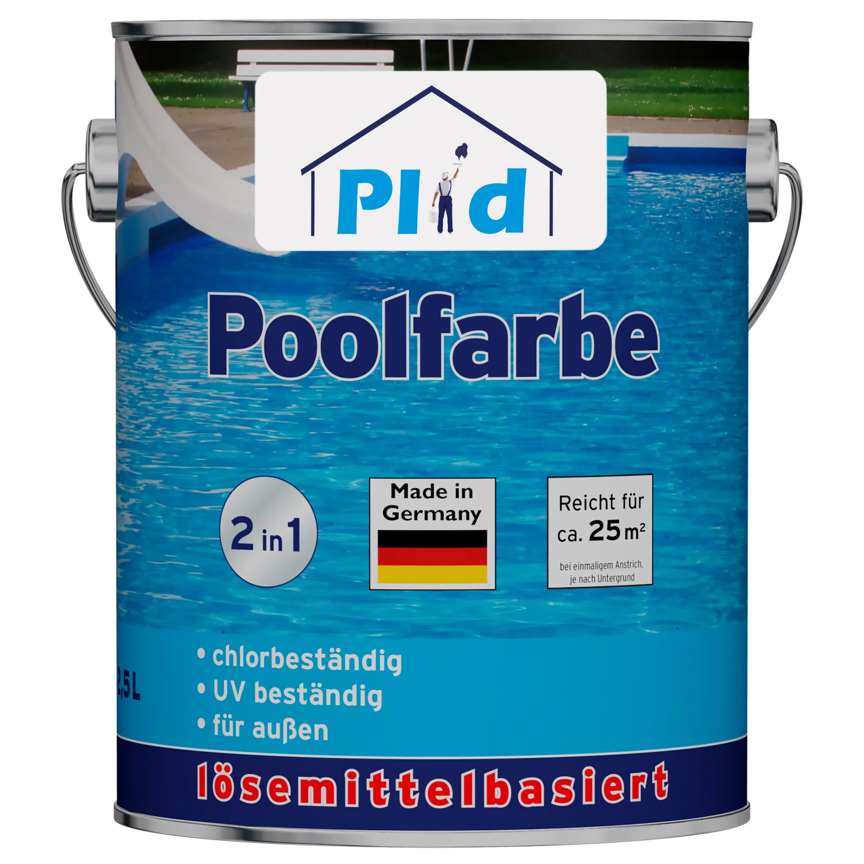 plid Acryl-Flüssigkunststoff Premium Poolfarbe Schwimmbeckenfarbe Unterwass günstig online kaufen