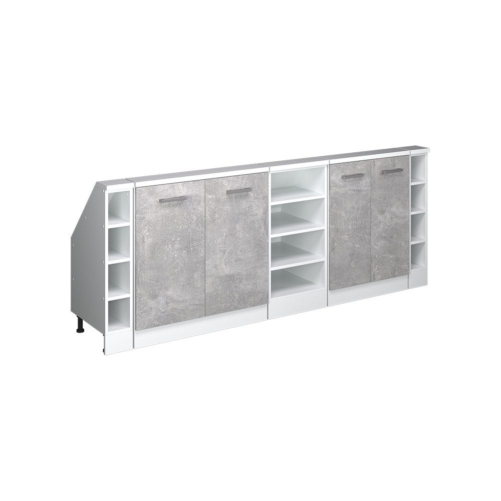 Vicco Unterschrank R-Line, Beton/Weiß, 215 cm günstig online kaufen