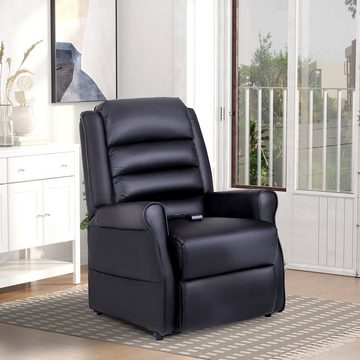 HOMCOM Massagesessel Massagesessel TV Sessel für Senior Fernsehsessel mit Wärmefunktion (Relaxsessel, 1-St., Sessel mit Aufstehhilfe), 8 Schwingmassagepunkte