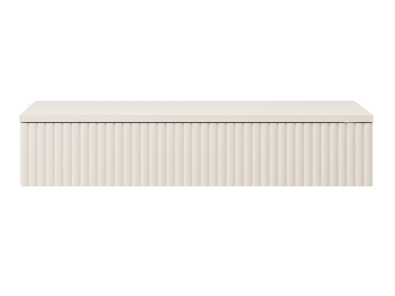 Beautysofa Konsolentisch Hängend Soft mit Rillenfront, Push-to-Open System und Schublade (grifflos, moderner Wand-Konsolentisch), Breite: 83 cm