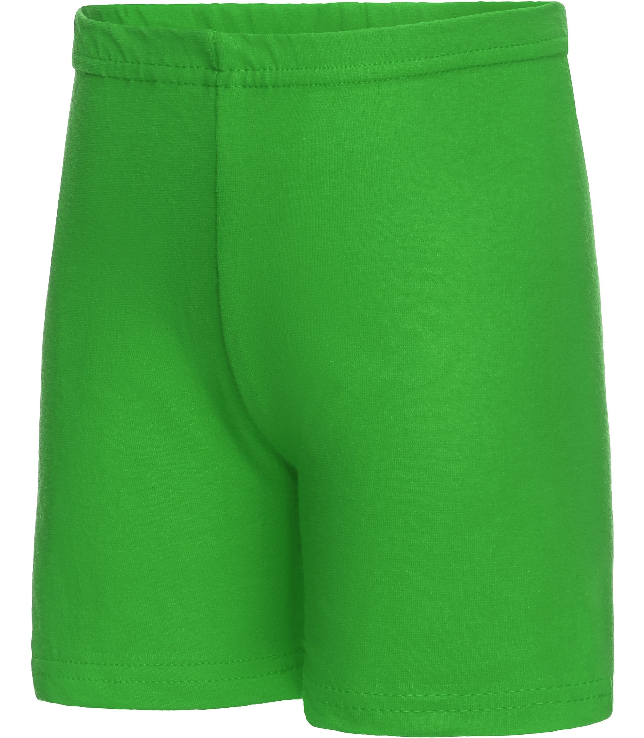 LAMA07 Bund Baumwolle Mädchen Grün4 Leggings Ladeheid Leggings aus Kurze (1-tlg) elastischer