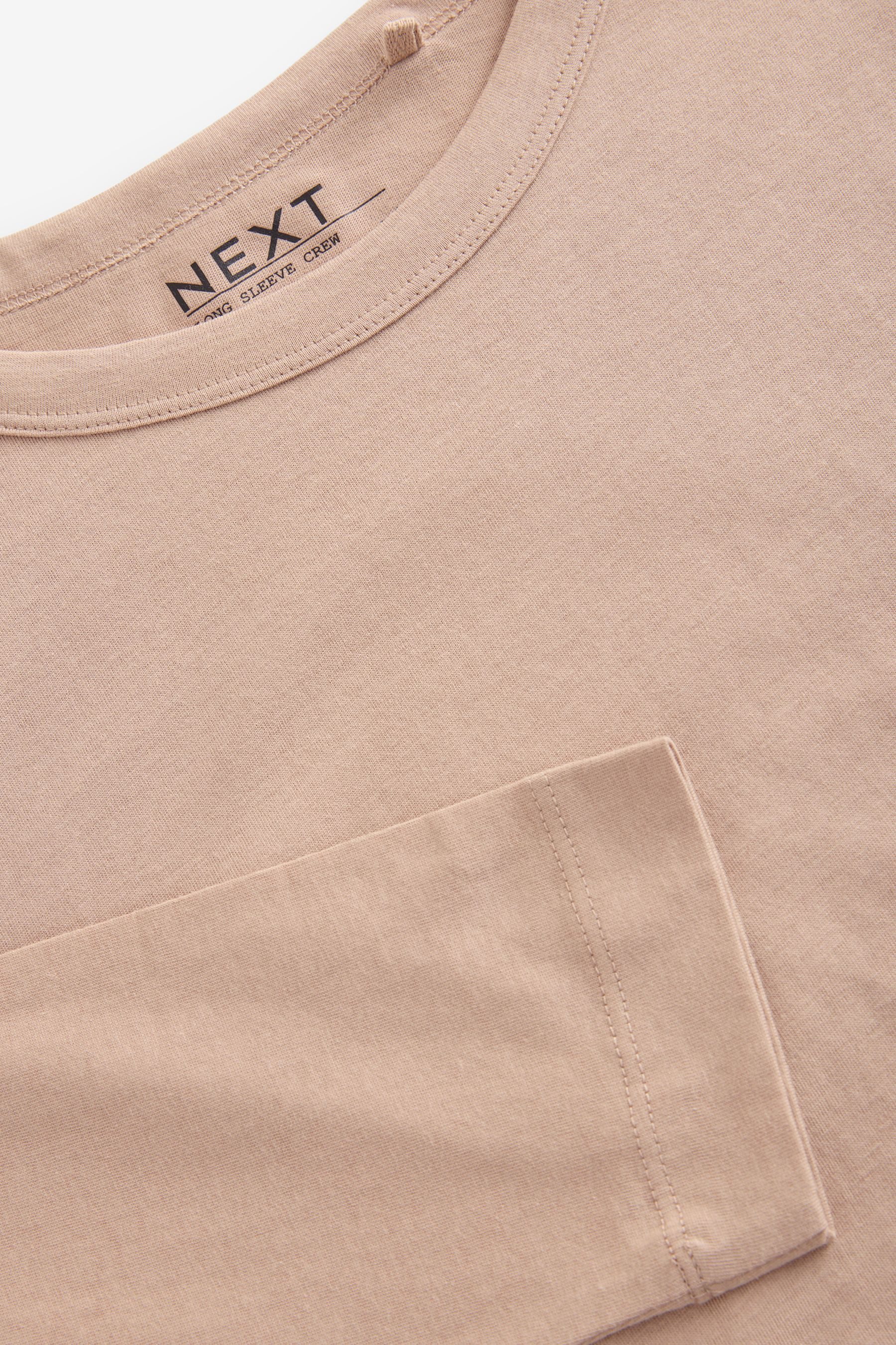 Next Langarmshirt Langärmeliges Rundhalsoberteil aus 100 % Baumwolle (1-tlg günstig online kaufen