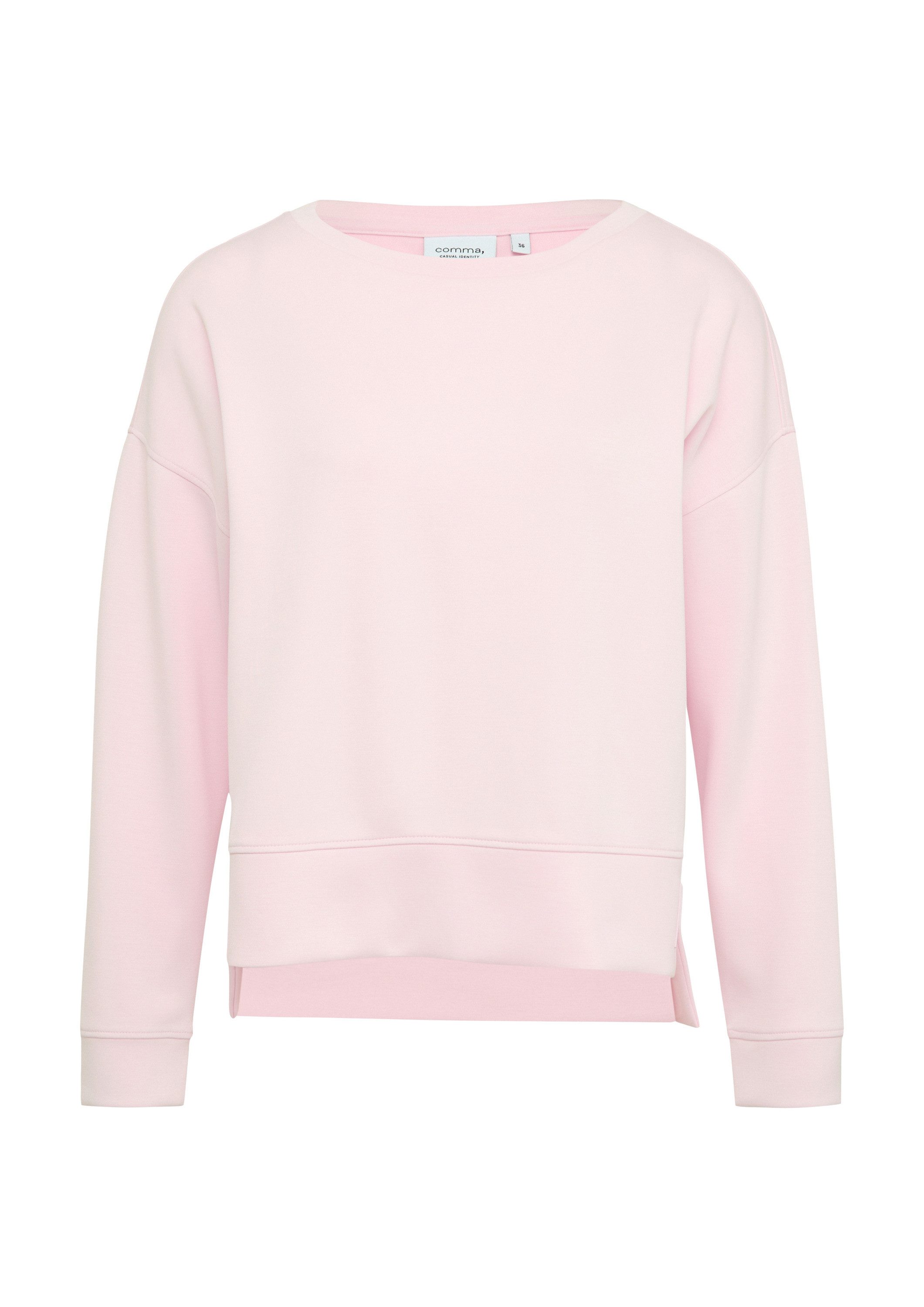 comma Sweatshirt Sweatshirt Weiches Sweatshirt mit seitlichen Schlitzen günstig online kaufen