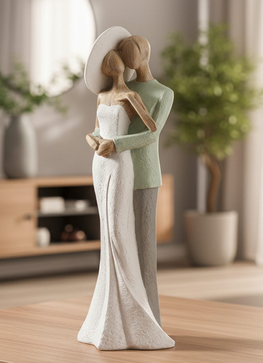 MF Dekofigur Dekofigur Paar Lady Gentleman Elegant Grün Weiß 31 cm (1 St)