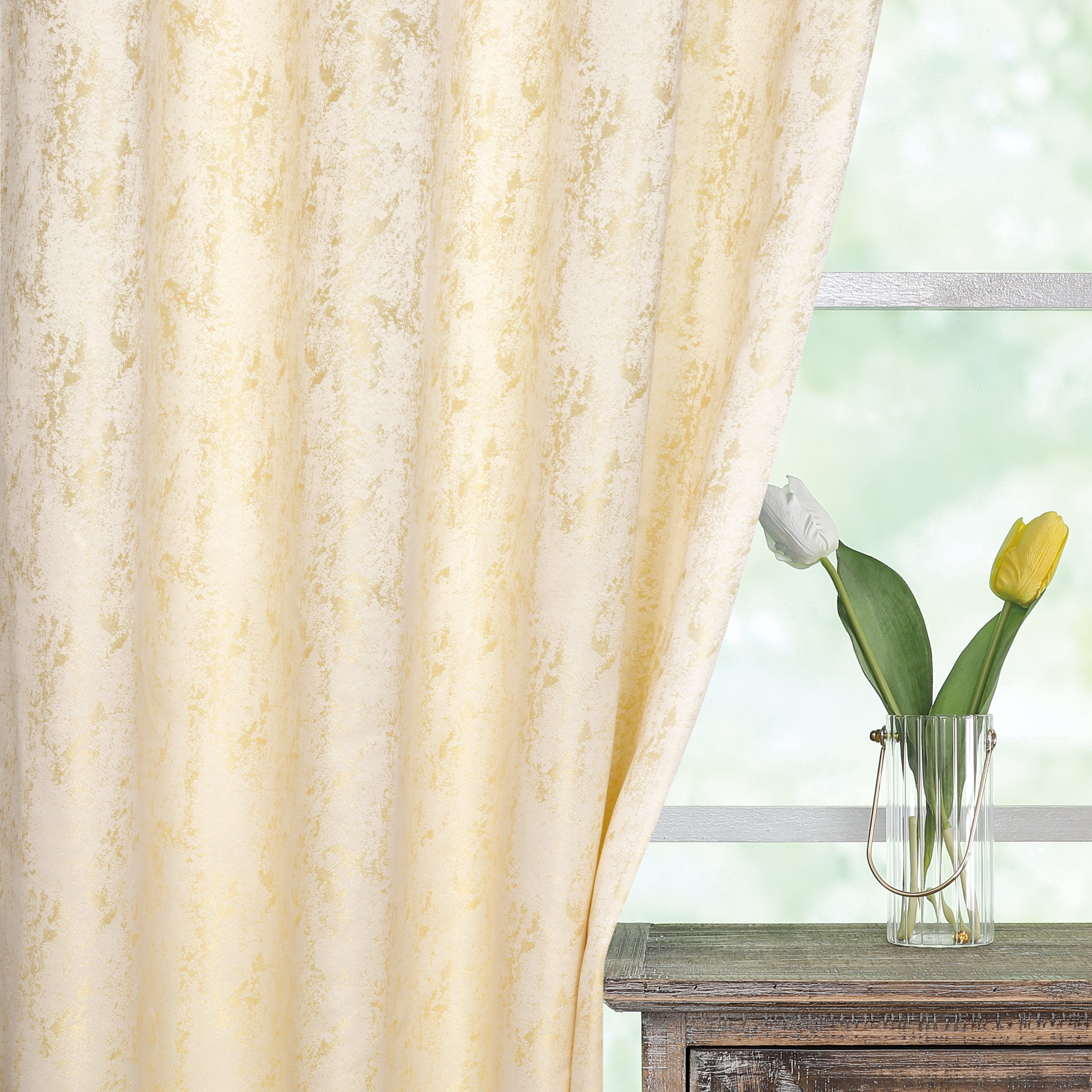 Brilliant Gardine / Jacquard / Meliert / Kräuselband & Öse / 140x245cm, Krä günstig online kaufen