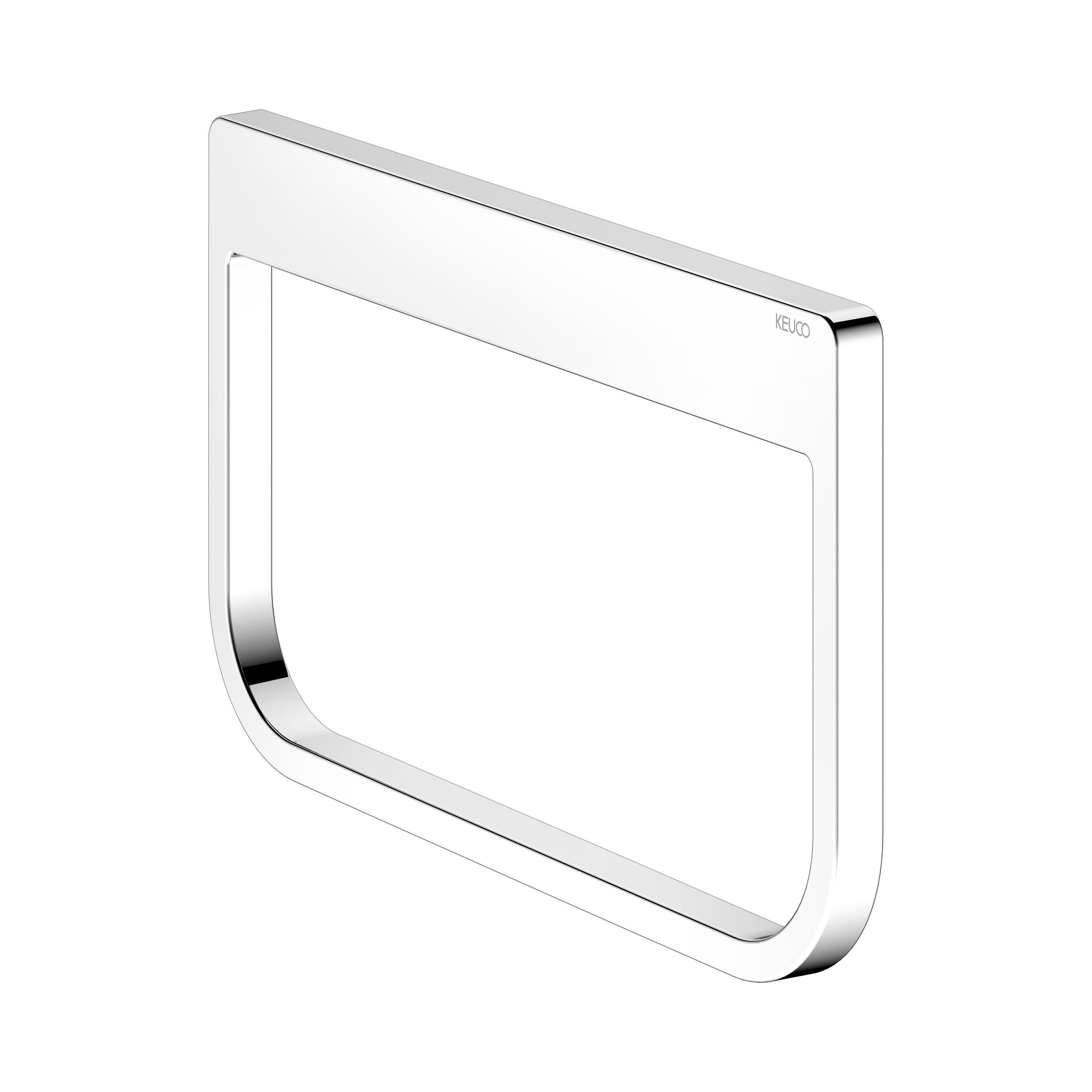 Keuco Handtuchring Moll, 24 cm, schwenkbar, geschlossene Form, Metall, verchromt, Wandmontage