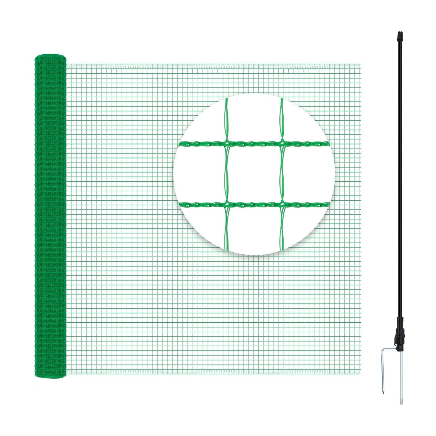 Woltu Gartenzaun, (1-St), Geflügelnetz, mobiler Zaun, 53 g/m² PE, Grün günstig online kaufen