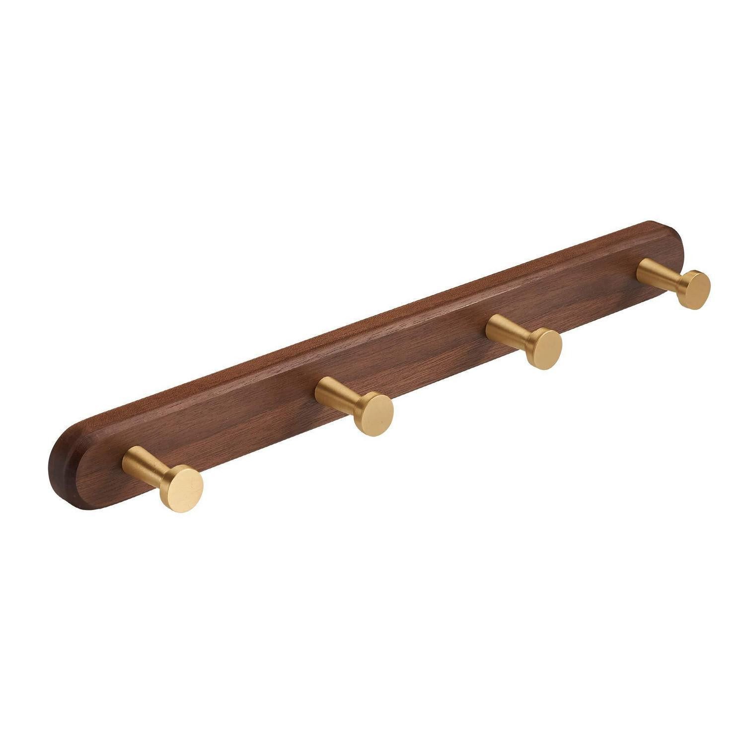 LuxusKollektion Wandgarderobe Wandgarderobe 4 Haken Holzsockel (4 St)
