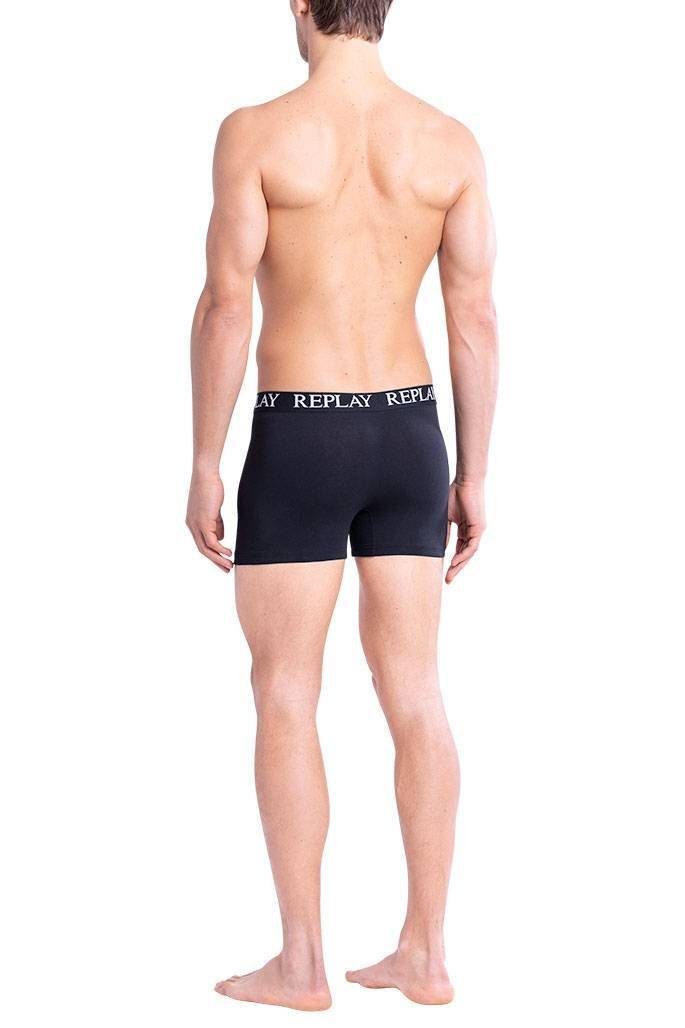 Replay Boxer Herren 3er Boxershorts, - Unterhosen Schwarz/Grau/Blau Pack