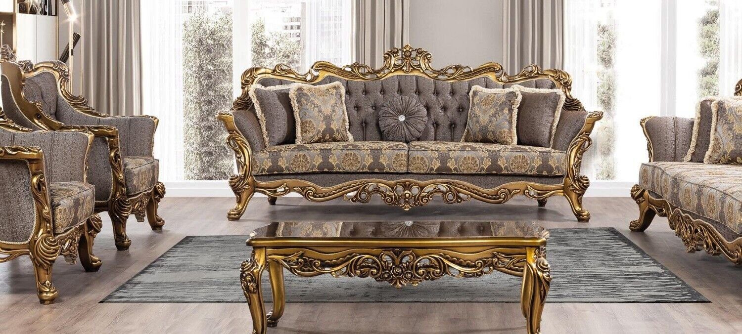 JVmoebel Couchtisch Klassischer Tisch Couchtische Couch Barock Rokoko Holz Beistelltisch (1-St), Made in Europa