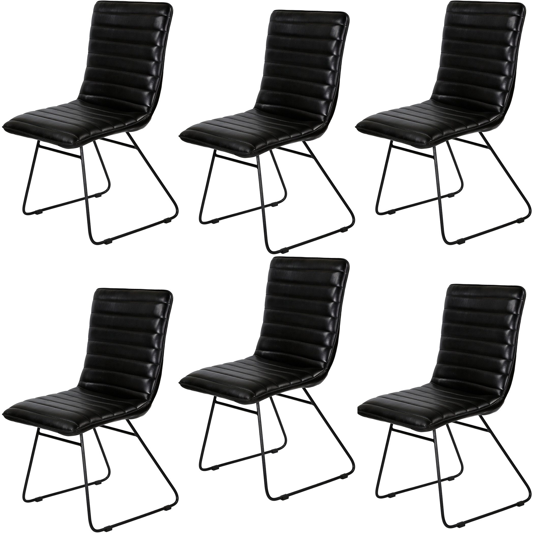 Casa Moro Esszimmerstuhl Lederstuhl schwarz Polsterstuhl günstig online kaufen