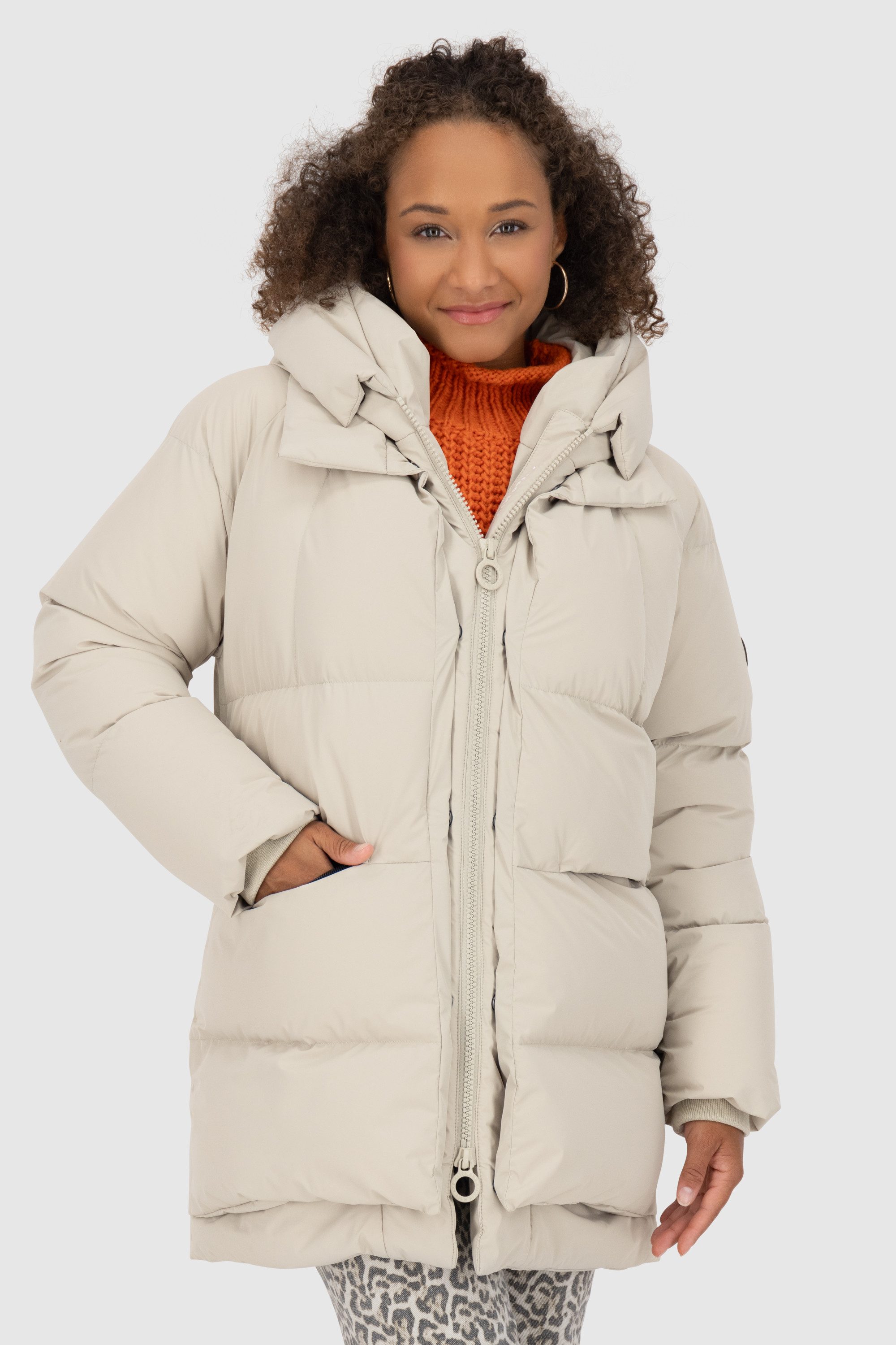 Alife & Kickin Winterjacke Damen LykkeAK A Steppjacke, Winterjacke, gefütterte Jacke Moderne gefütterte Jacke mit großer gefütterter Kapuze – Bild 2 von 5