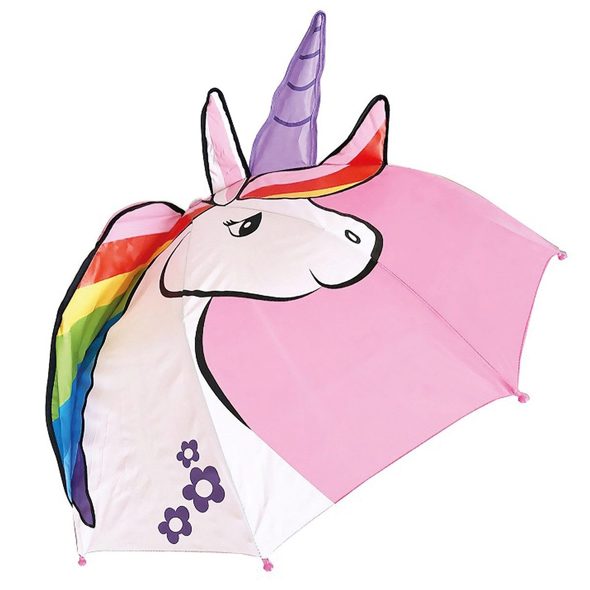John GmbH John Regenschirm Fantasy Einhorn mehrfarbig Ø45,5cm manuell 3D Optik