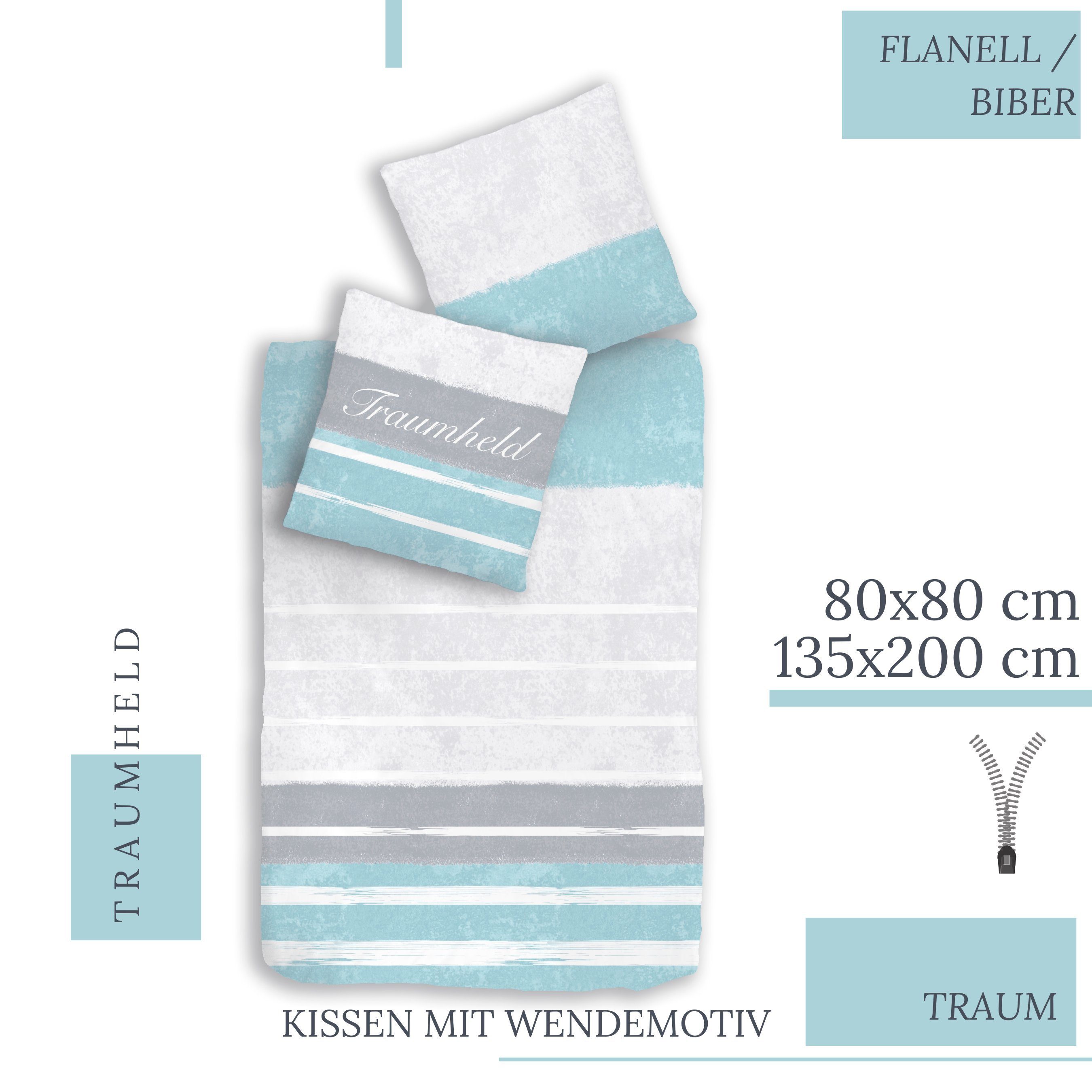 MTOnlinehandel Bettwäsche Traumheld 135x200 + 80x80 günstig online kaufen