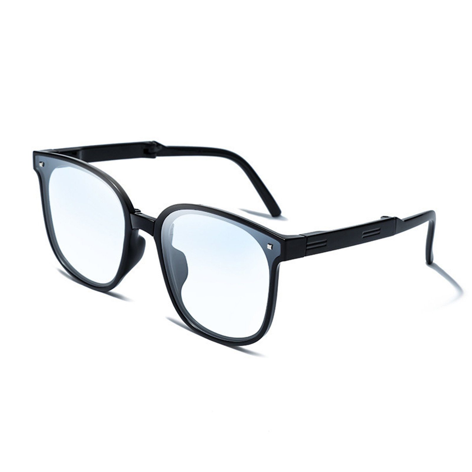 Blusmart Retrosonnenbrille Faltbare Damen-Sonnenbrille, transparent Sonnenschutzbrille Blendfrei, Tragbar, blue