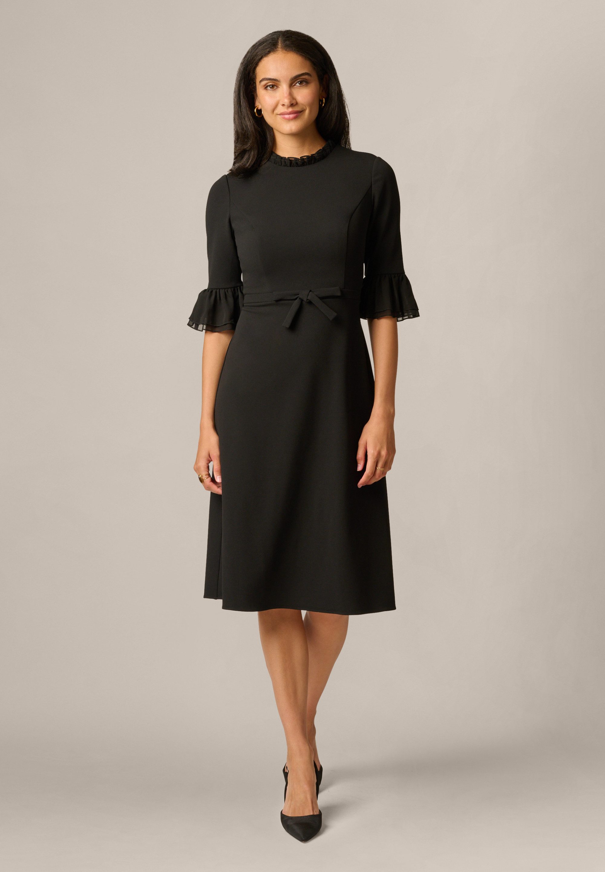 Adrianna Papell Midikleid Knit Crepe Chiffon Dress Soft, yet tailored knee length crepe dress