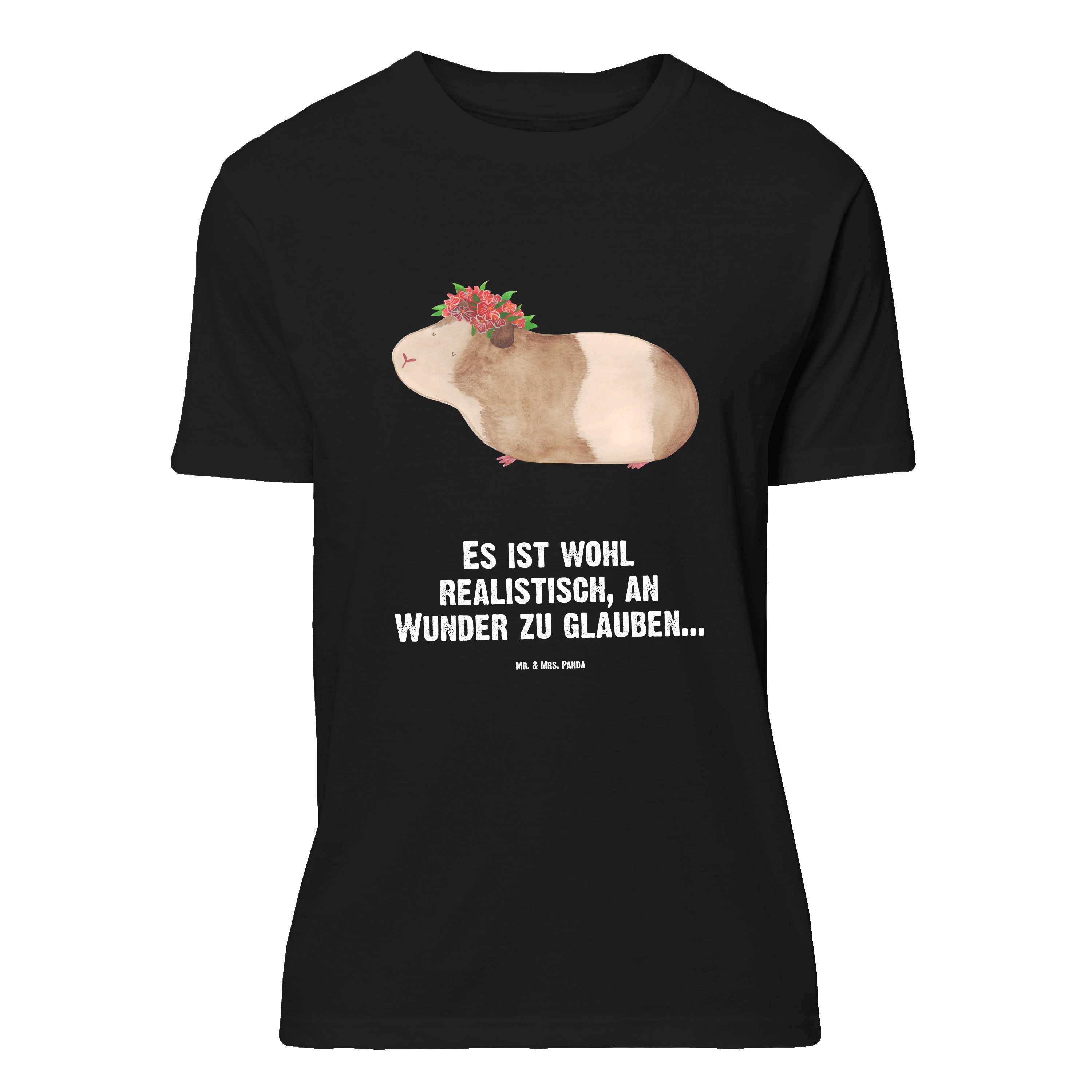 T-Shirt Meerschweinchen Weisheit, Größe XL T-Shirt, Schwarz, T-Shirt mit Spru