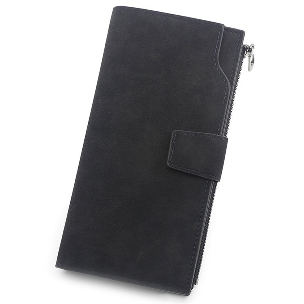 Blusmart Multifunktionale black Geldbörse Mit Für Frosted Damen Wallet Long m009 Reißverschluss,