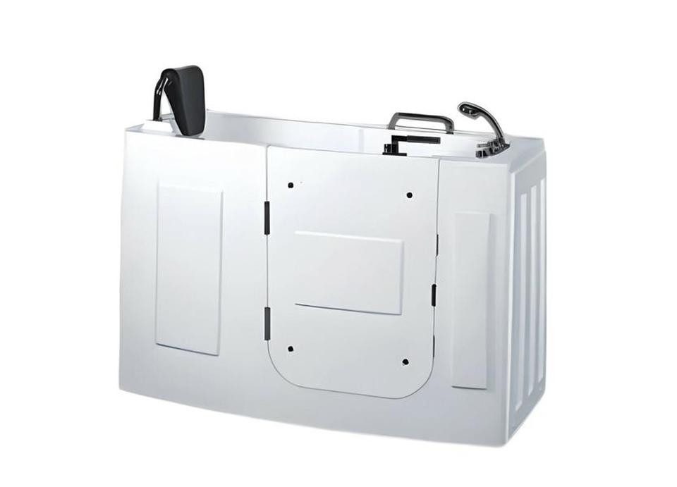 JVmoebel Whirlpool-Badewanne Sitzbadewanne mit Whirlpool-Funktion und Tür aus hochwertigem Material, Made in Europe