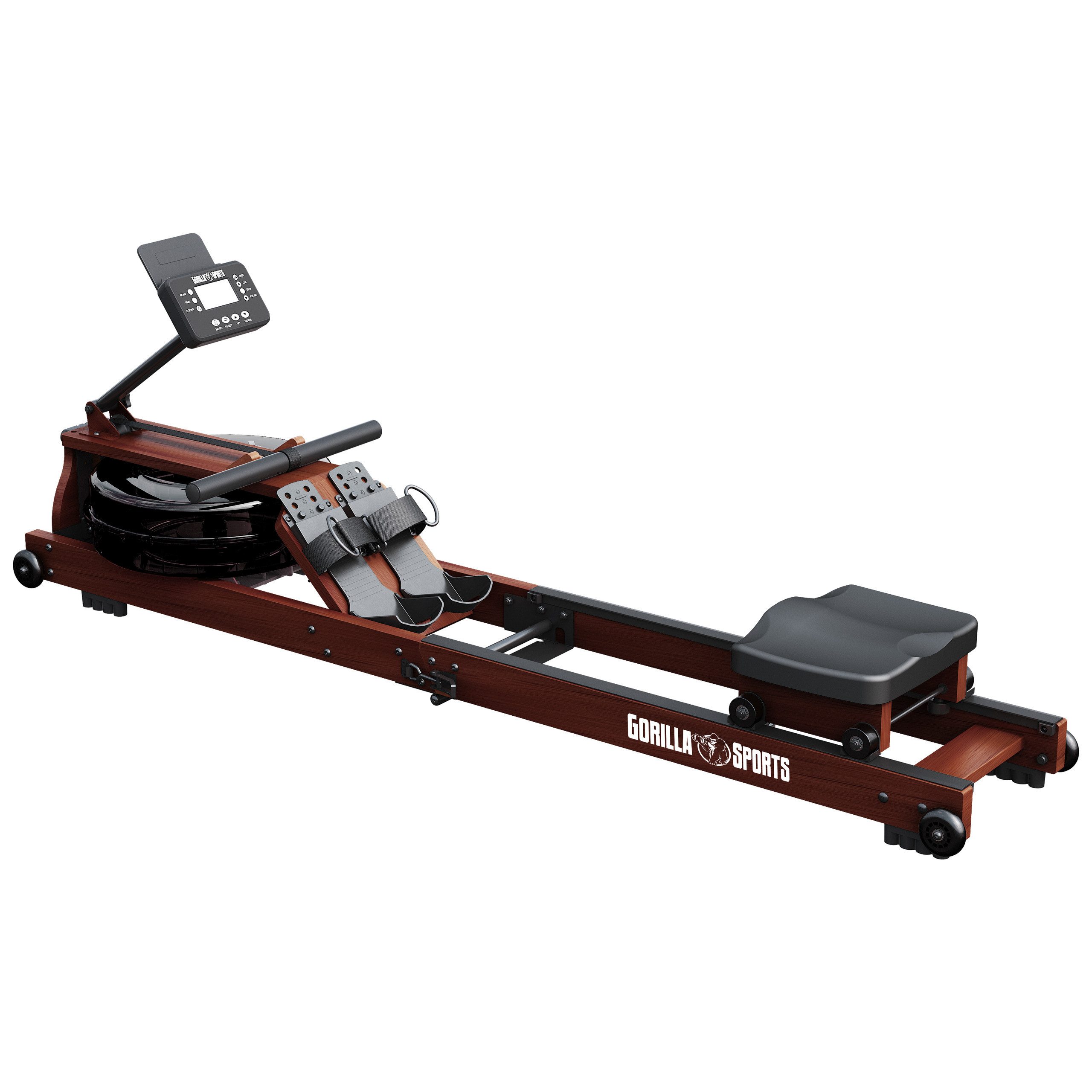GORILLA SPORTS Rudergerät Klappbar, Bluetooth, 6 Stufen, App Kompatibel, Holz - Rudermaschine (1-tlg)