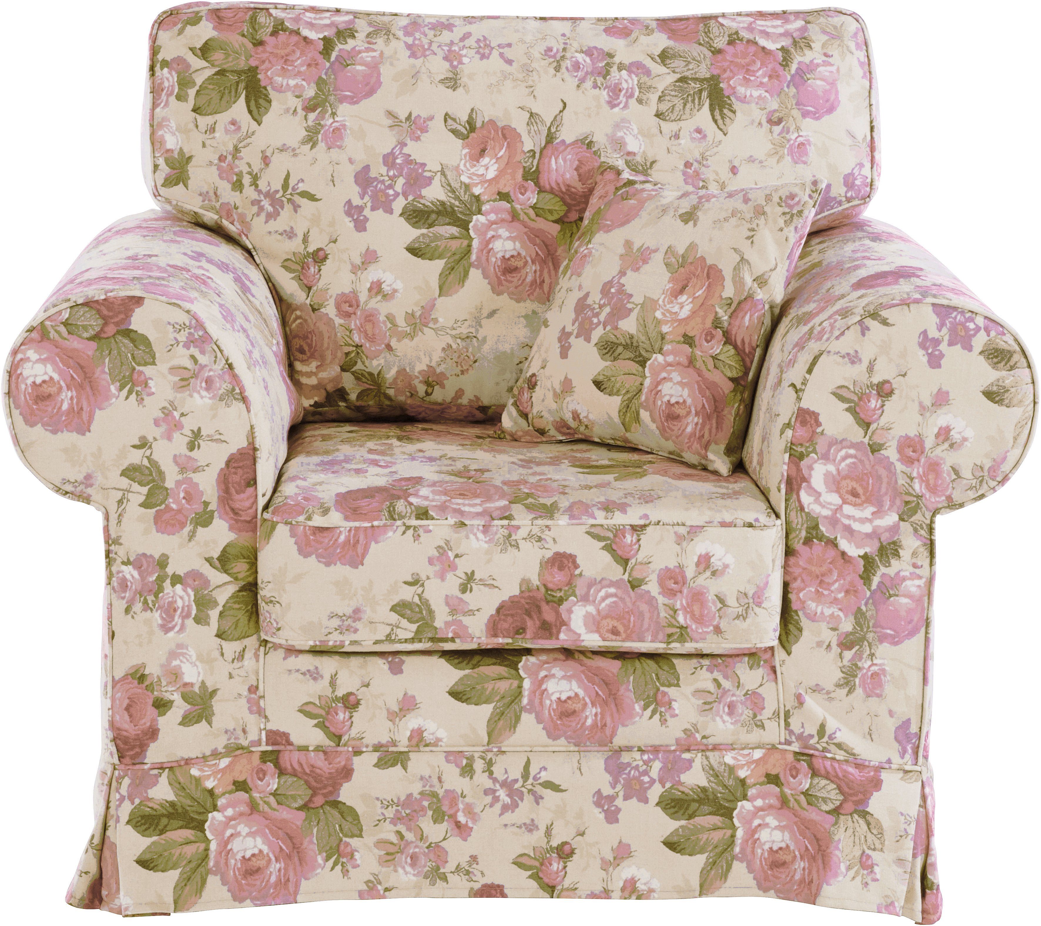 OTTO home Sessel Shadmoor, Hussenoptik, in uni oder mit Blumendruck, passend zur Shadmoor-Serie