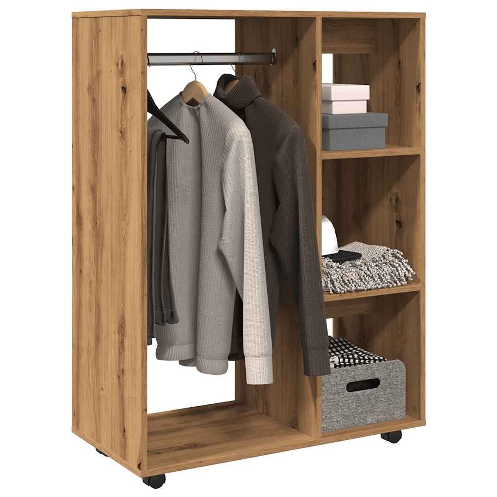 vidaXL Garderobe NA Kleiderständer Artisan-Eiche 80x40x110 cm Spanplatte