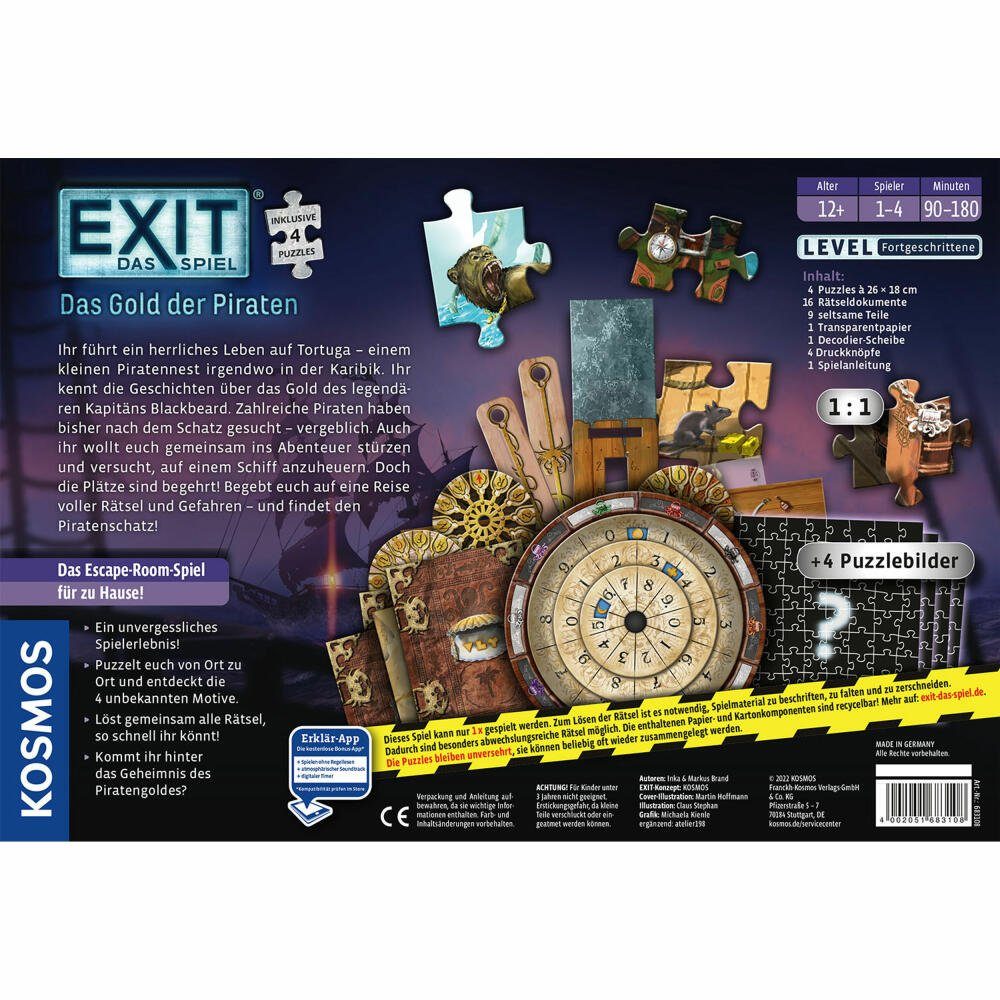 Kosmos Spiel EXIT Das Spiel + Puzzle - Das Gold der Piraten