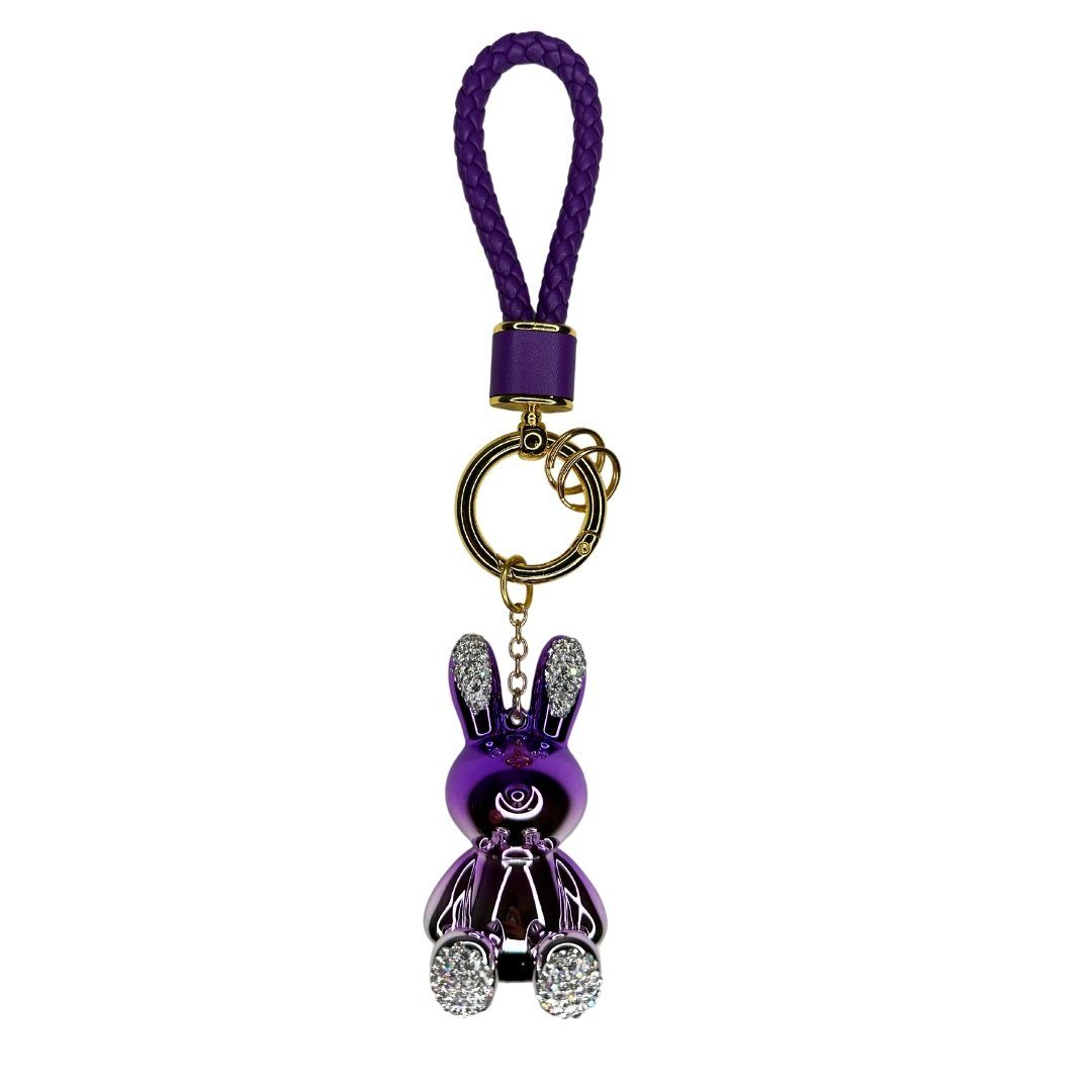 modulabag Schlüsselanhänger Taschenanhänger Hase - Charm - Glitzer - Glücksbringer, in 2 unterschiedlichen Farben erhältlich