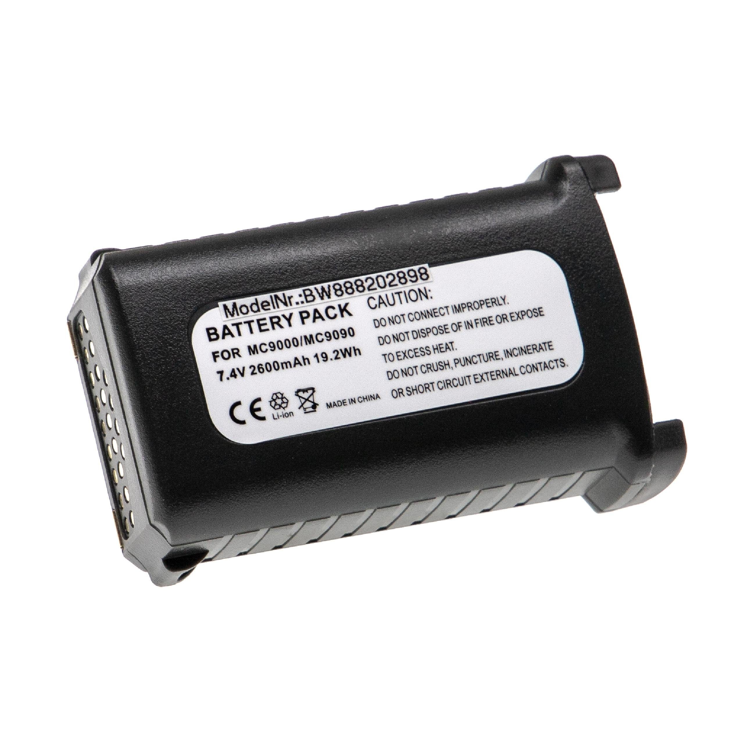 kompatibel mit MC9200-K, Akku Symbol Li-Ion 2600 V) (7,4 MC9190-K, RD5000 MC920, mAh MC9200-G, vhbw