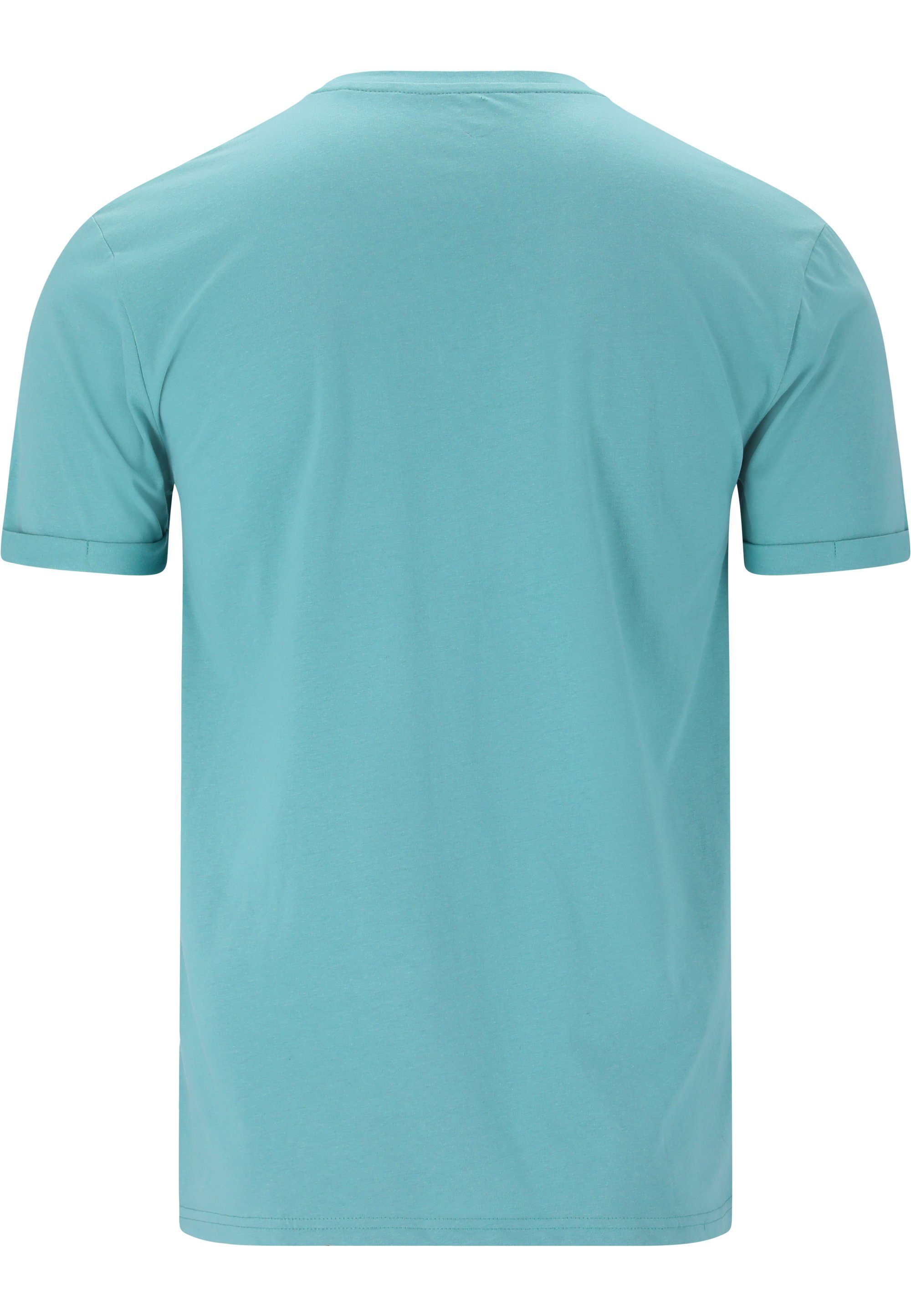Thomsson T-Shirt im CRUZ blau Design sommerlichen