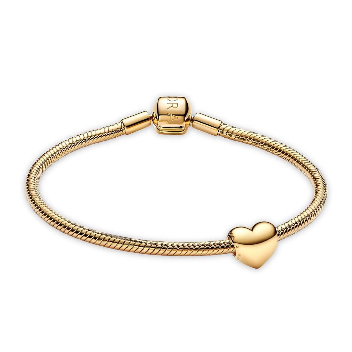 Pandora Armband 68578, Geschenkset Damen Be Love Herz Goldfarben