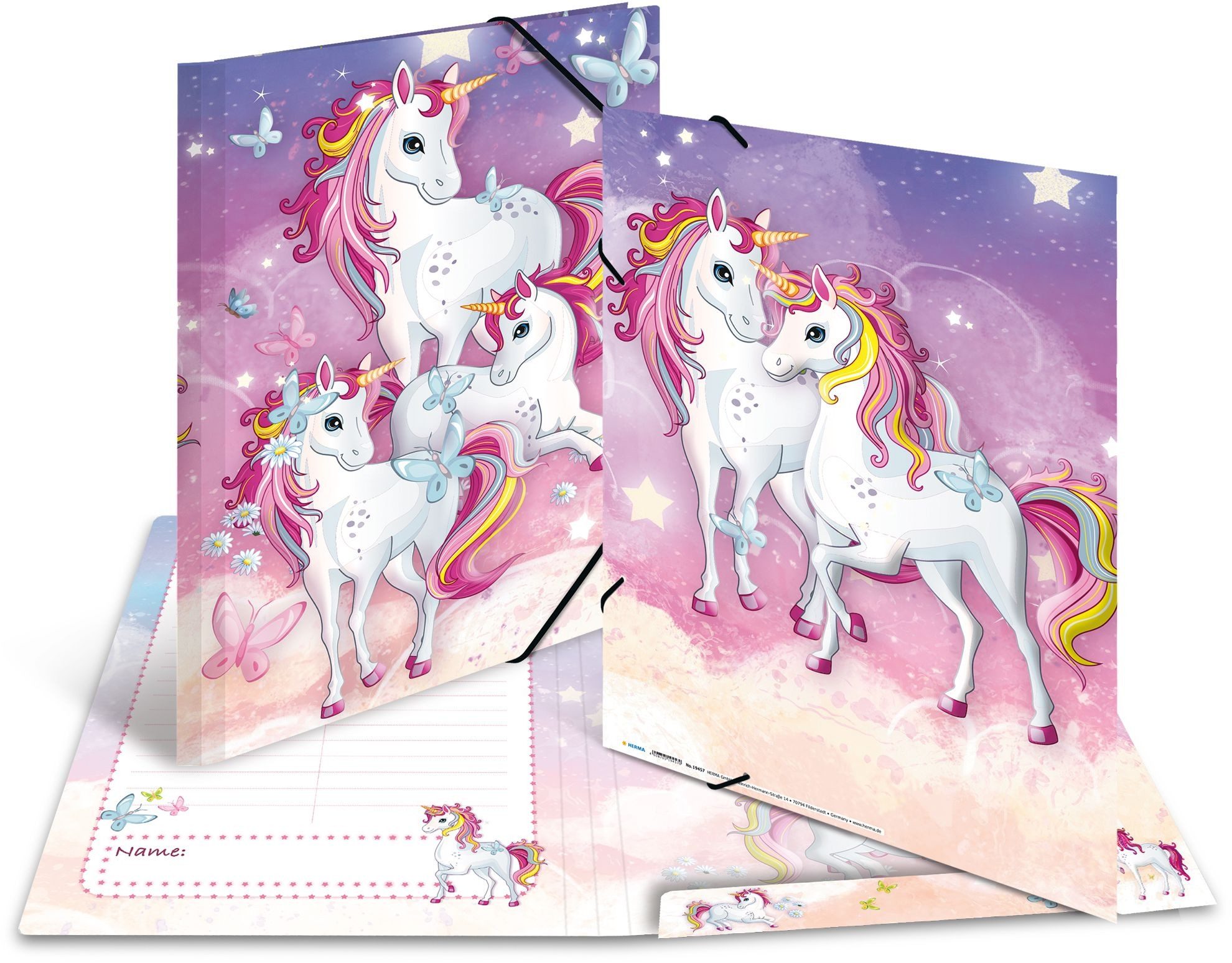 HERMA Fächermappe Sammelmappe A3 Karton Einhorn