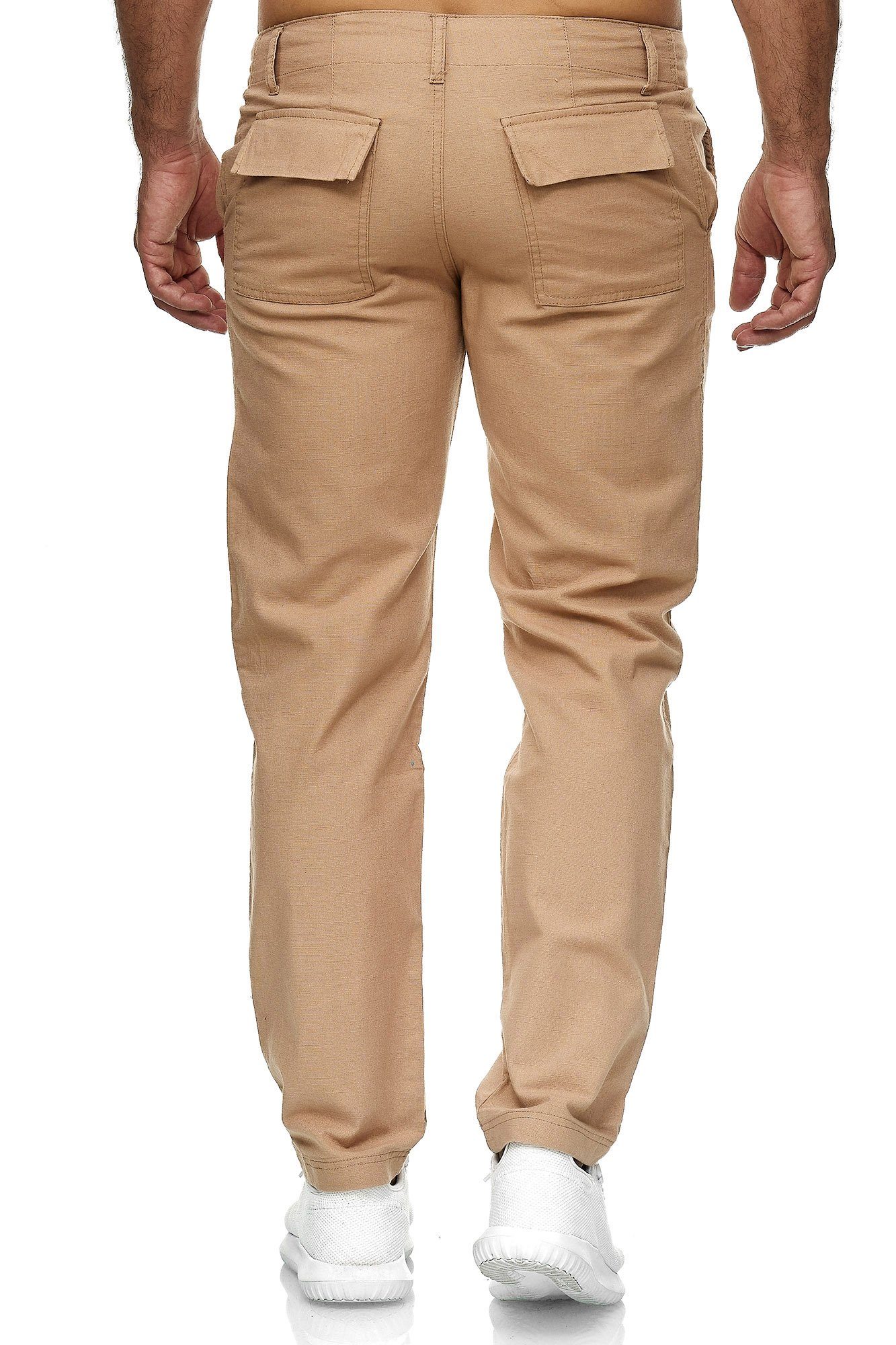 Reslad Leinenhose Reslad Herren bequeme Baumwollhose Leinenhose Optik Strandhose RS-3000 (1-tlg., Freizeithose) Strandhose im Leinen-Look mit Tunnelzug
