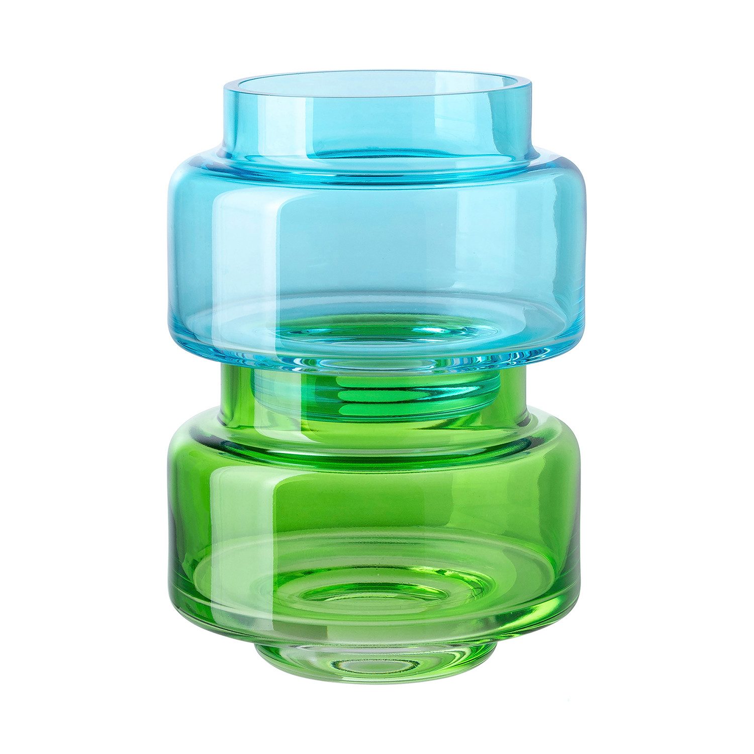 Fink Studio Teelichthalter NICE ONE 2er Set Teelichthalter - grün-türkis - Glas - H.7cm x Ø 9,5cm (1x Teelichthalter, 1 St., Teelichthalterung - Kerzenhalter für Teelichter - Teelichtständer), Kerzenhalter & Teelichtständer für stimmungsvolles Licht