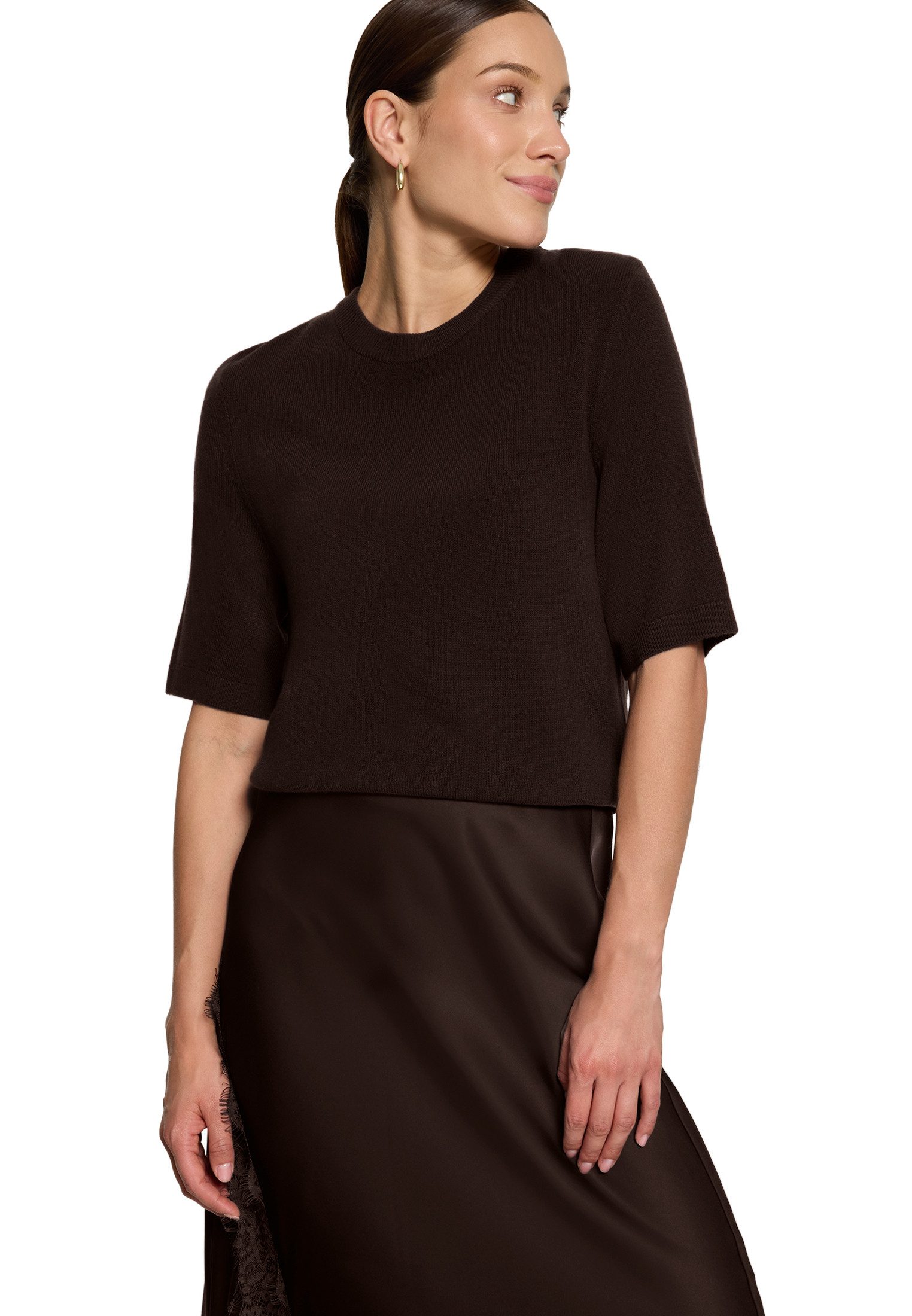 Zero Kurzarmshirt Damen kurzarm (1-tlg) Material