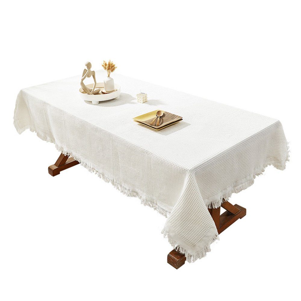 Tischdecke Abdeckung Dekoration Plaid cm Tischläufer Tischdecke FELIXLEO Weiß Küche 130*180