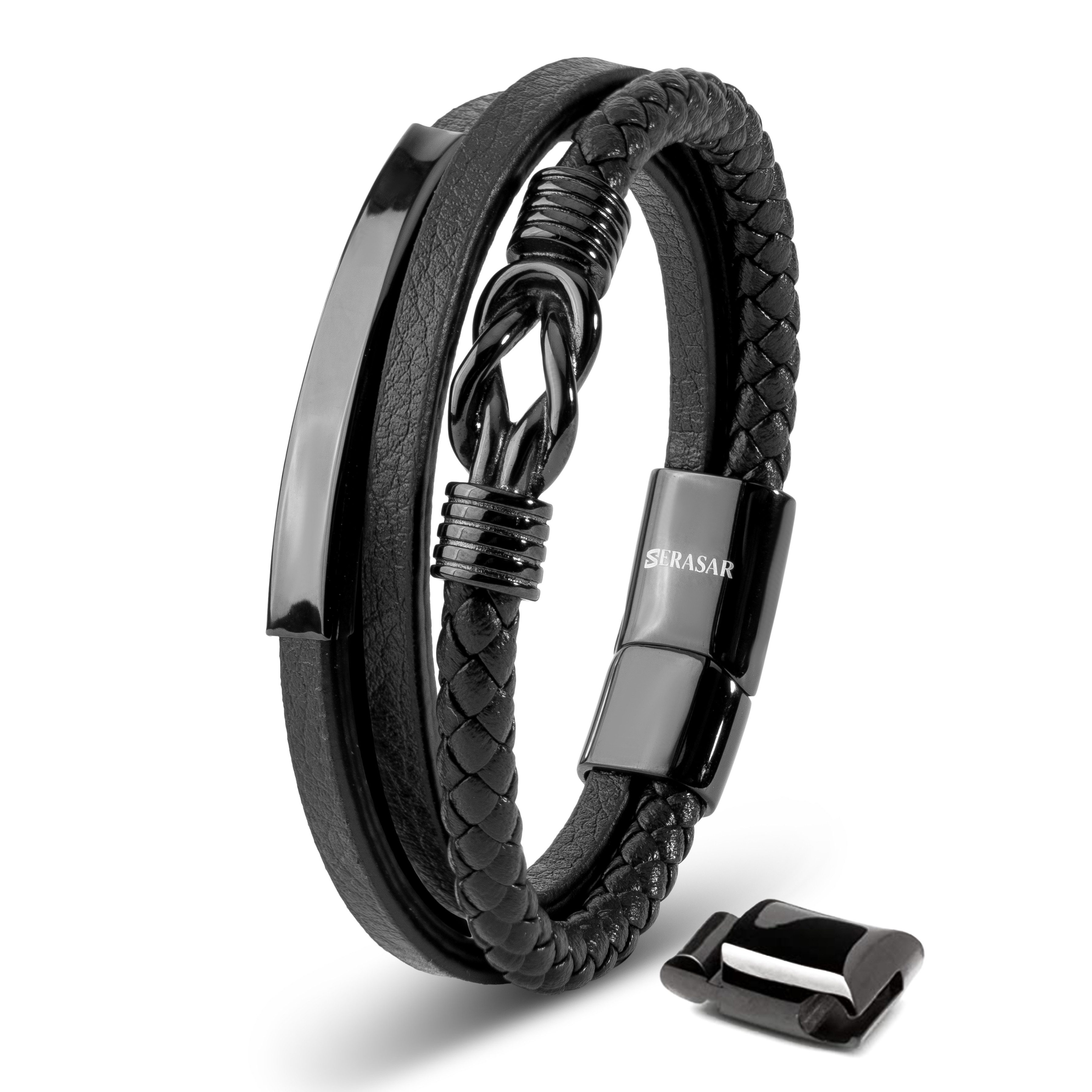 SERASAR Lederarmband "Flake" für Herren, mit günstig online kaufen