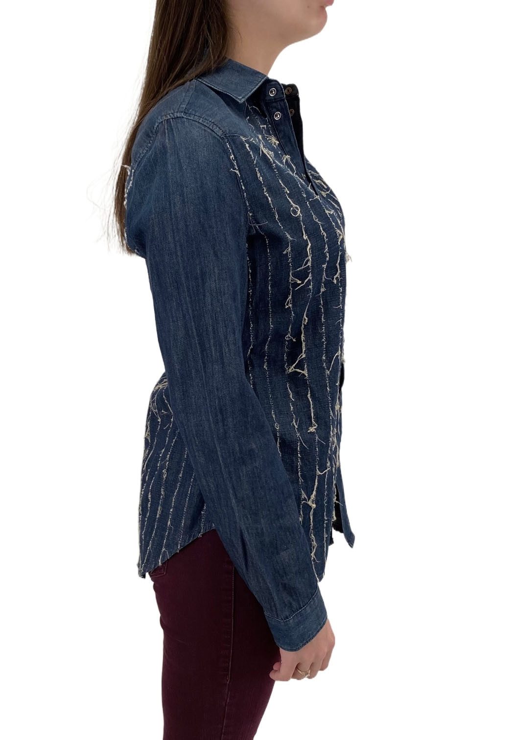 Diesel Langarmhemd Diesel DE-PARK 0671H Camicia Damen Jeanshemd