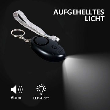 GelldG Taschenalarm, Personal Alarm Schlüsselanhänger mit Taschenlampe Alarmanlage