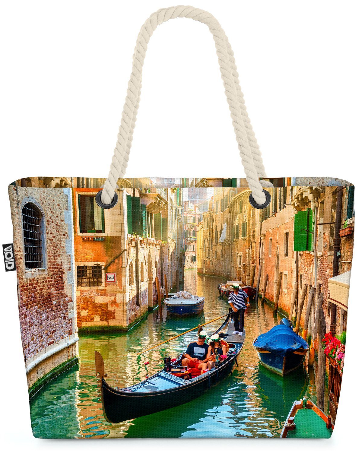VOID Strandtasche (1-tlg), Gondolier Gondel Venedig Kanal Gondel venezia italien reisen Vendig r