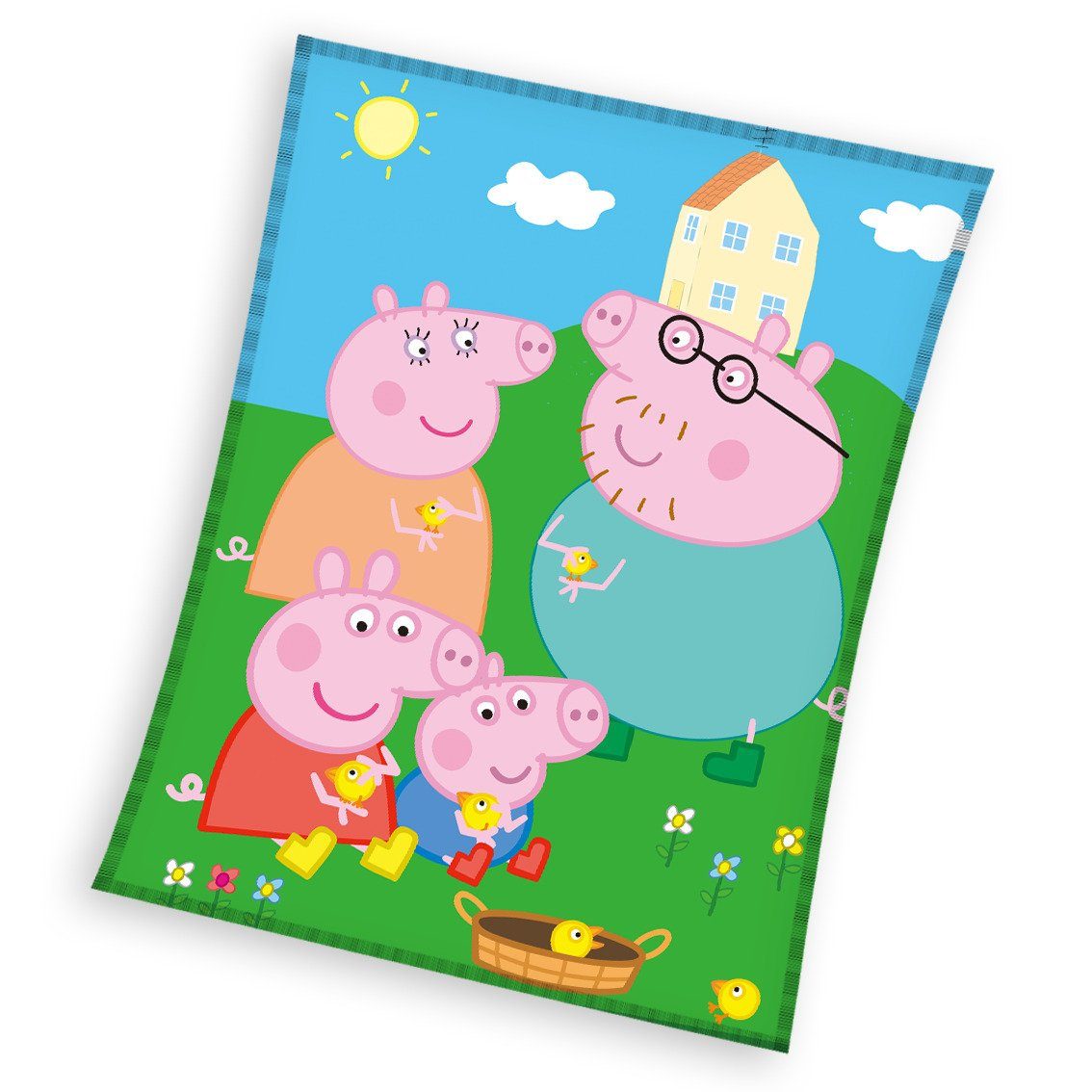 Kinderdecke Peppa Pig Fleecedecke Kuscheldecke 150 x 200 cm, Peppa Pig