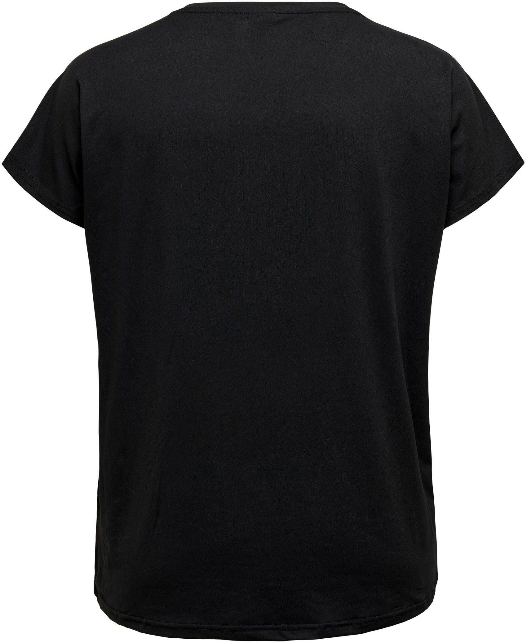 ONLY Play CURVY SS TRAIN Funktionsshirt TEE ONPAUBREE black LOOSE NOOS